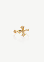 Pave Cross Ring