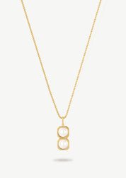 Double Pearl Pendant Necklace