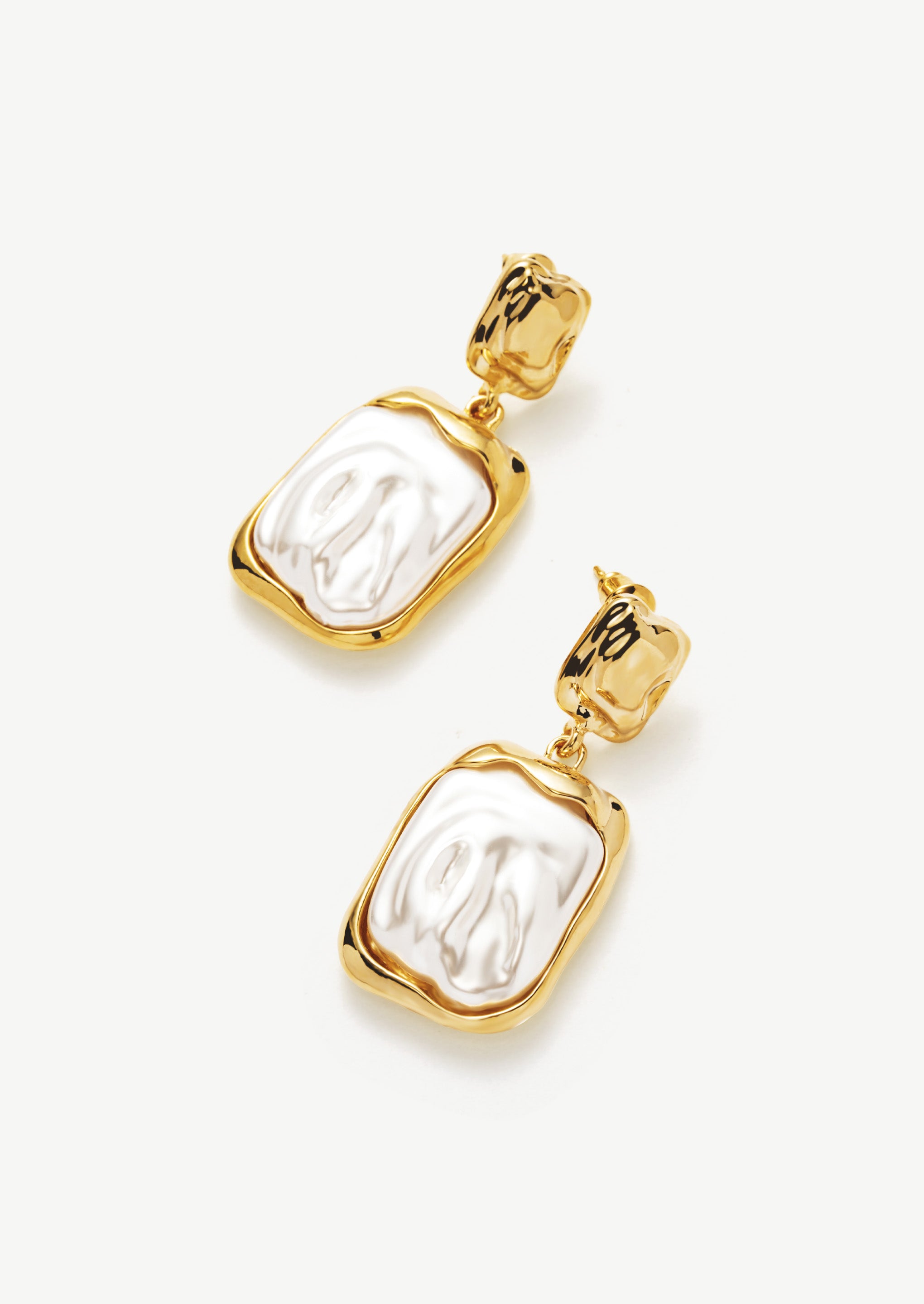 Boucles d'oreilles carrées tricolores 