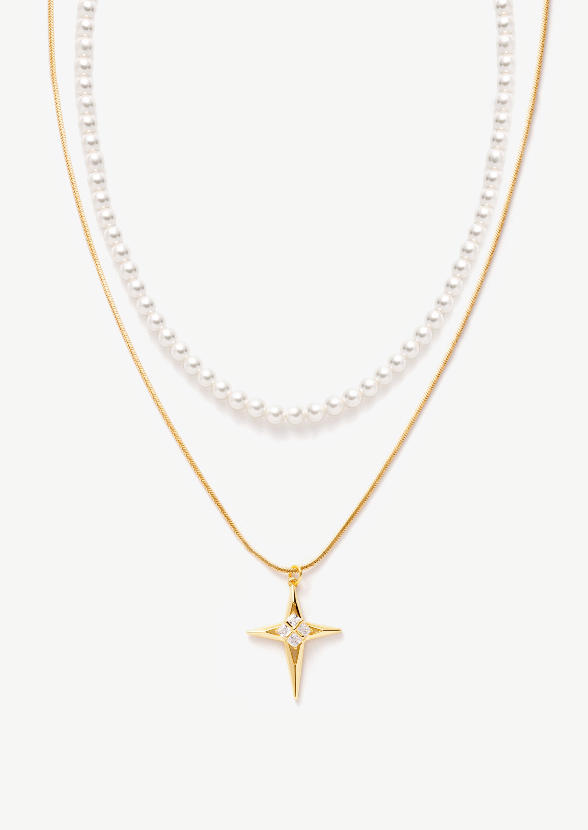 North Star Pearl Double Necklace