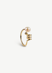 Spiral Pearl Ring