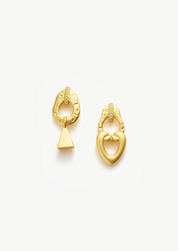 Triangle Charm Stud Earrings