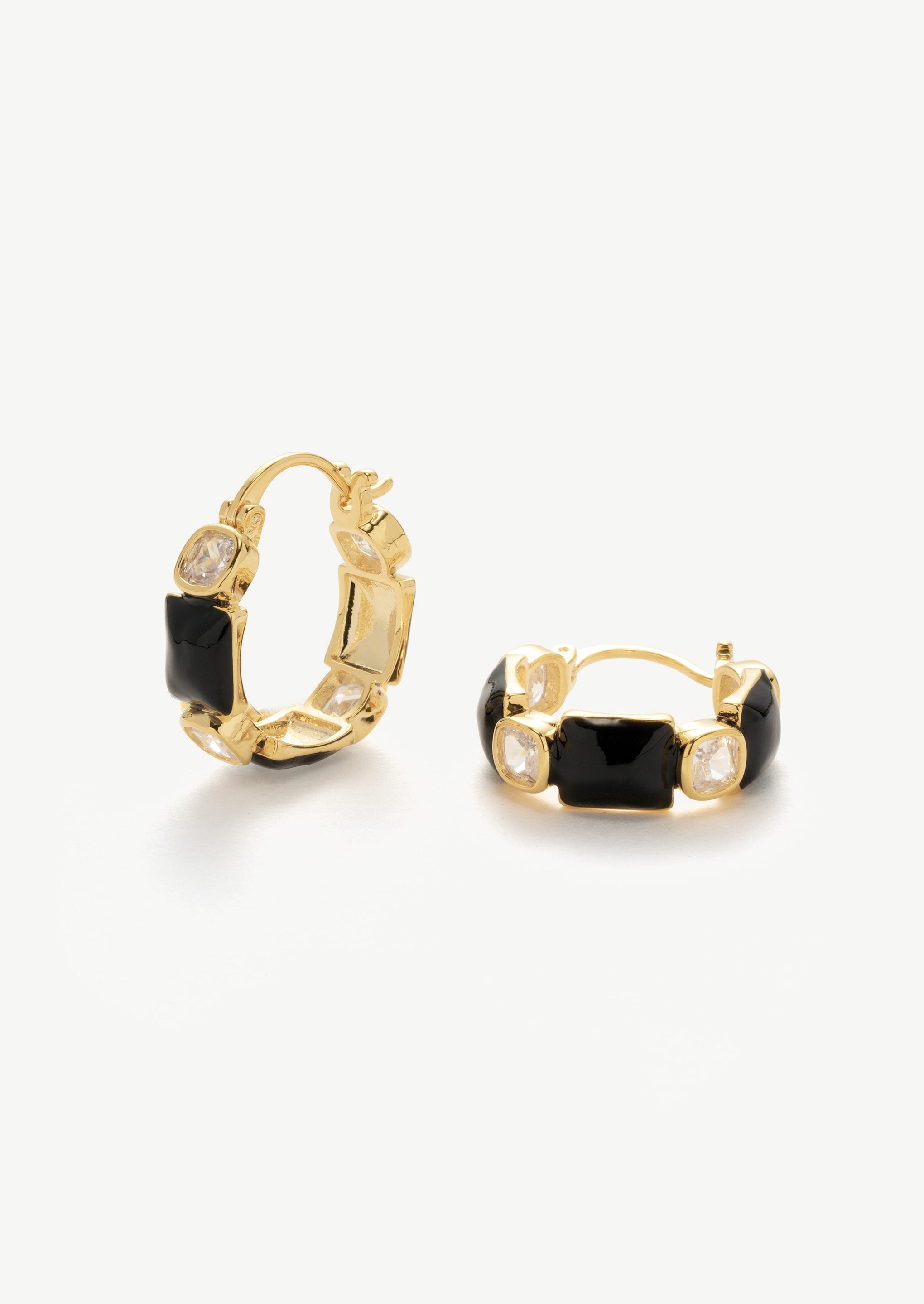 Boucles d'oreilles carrées tricolores 