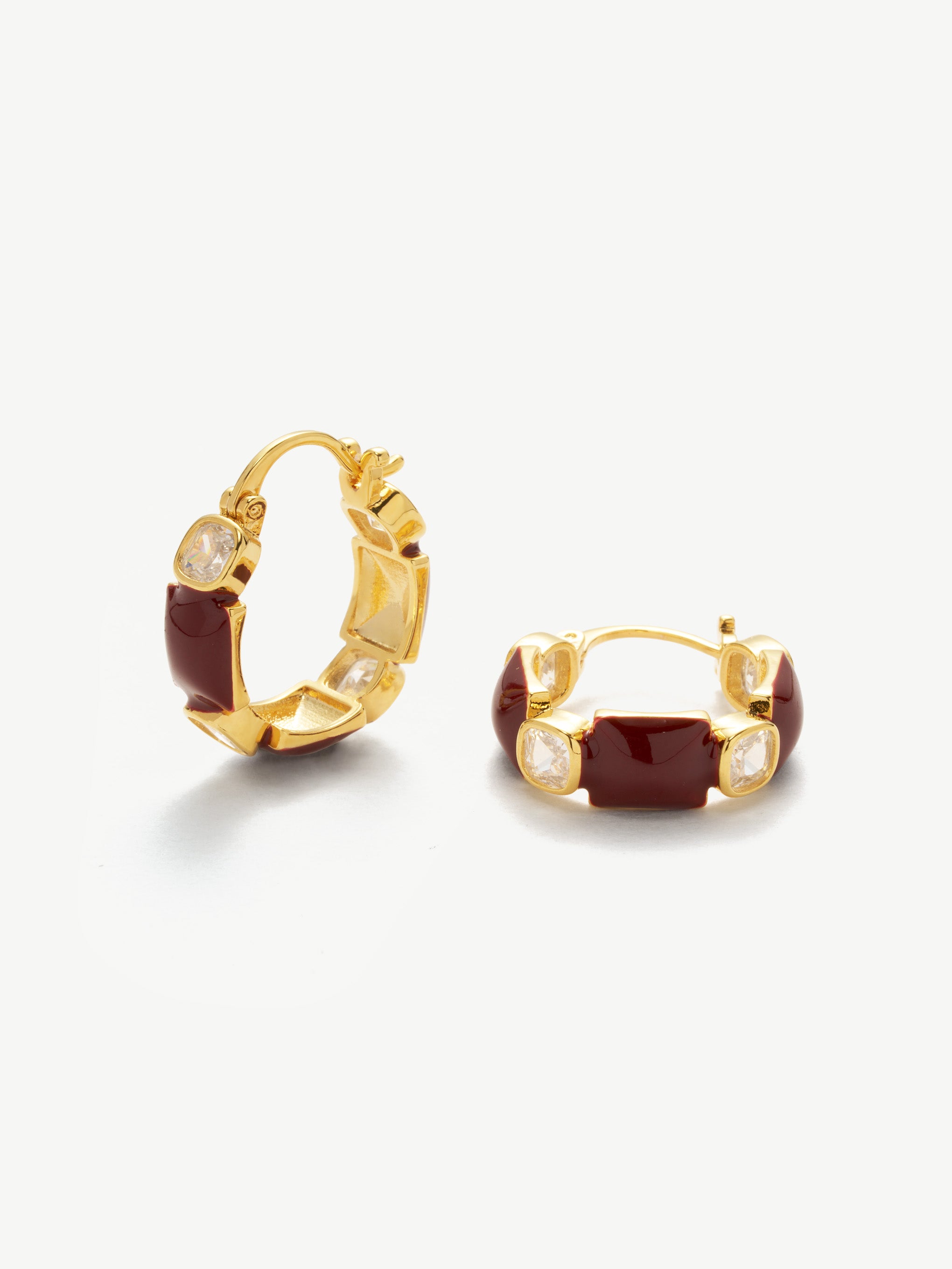 Contrast Color Hoop Earrings