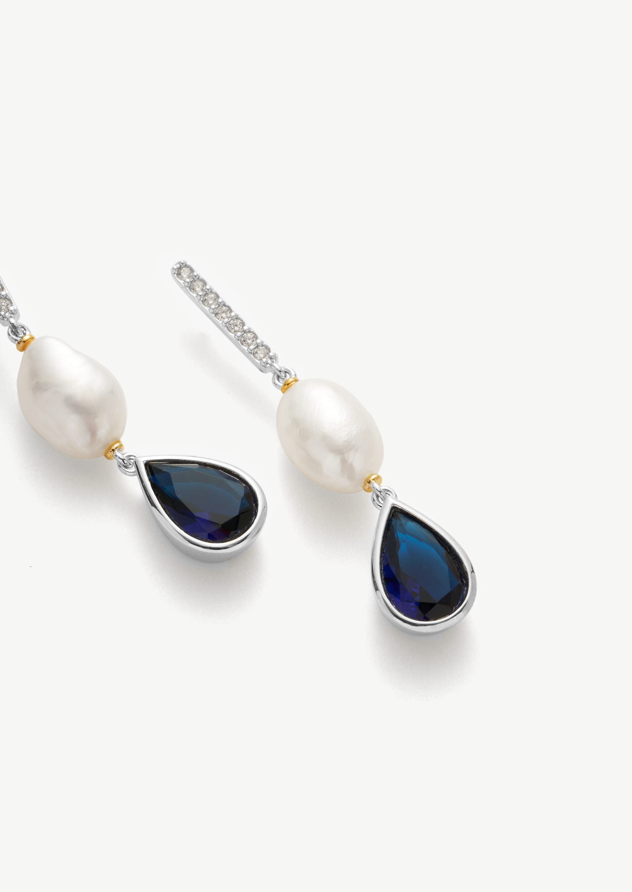 Pearl Gemstone Drop Earrings