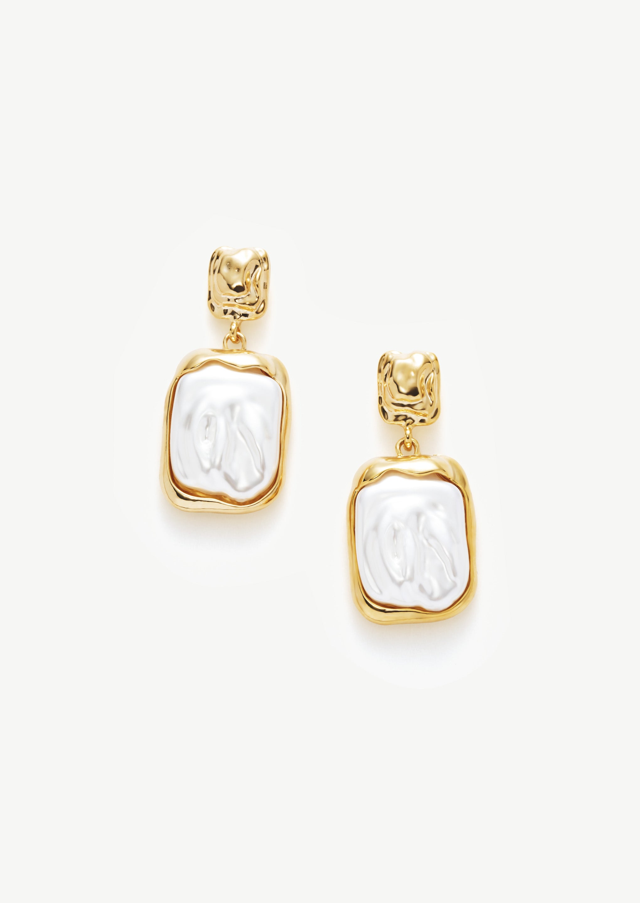 Boucles d'oreilles carrées tricolores 