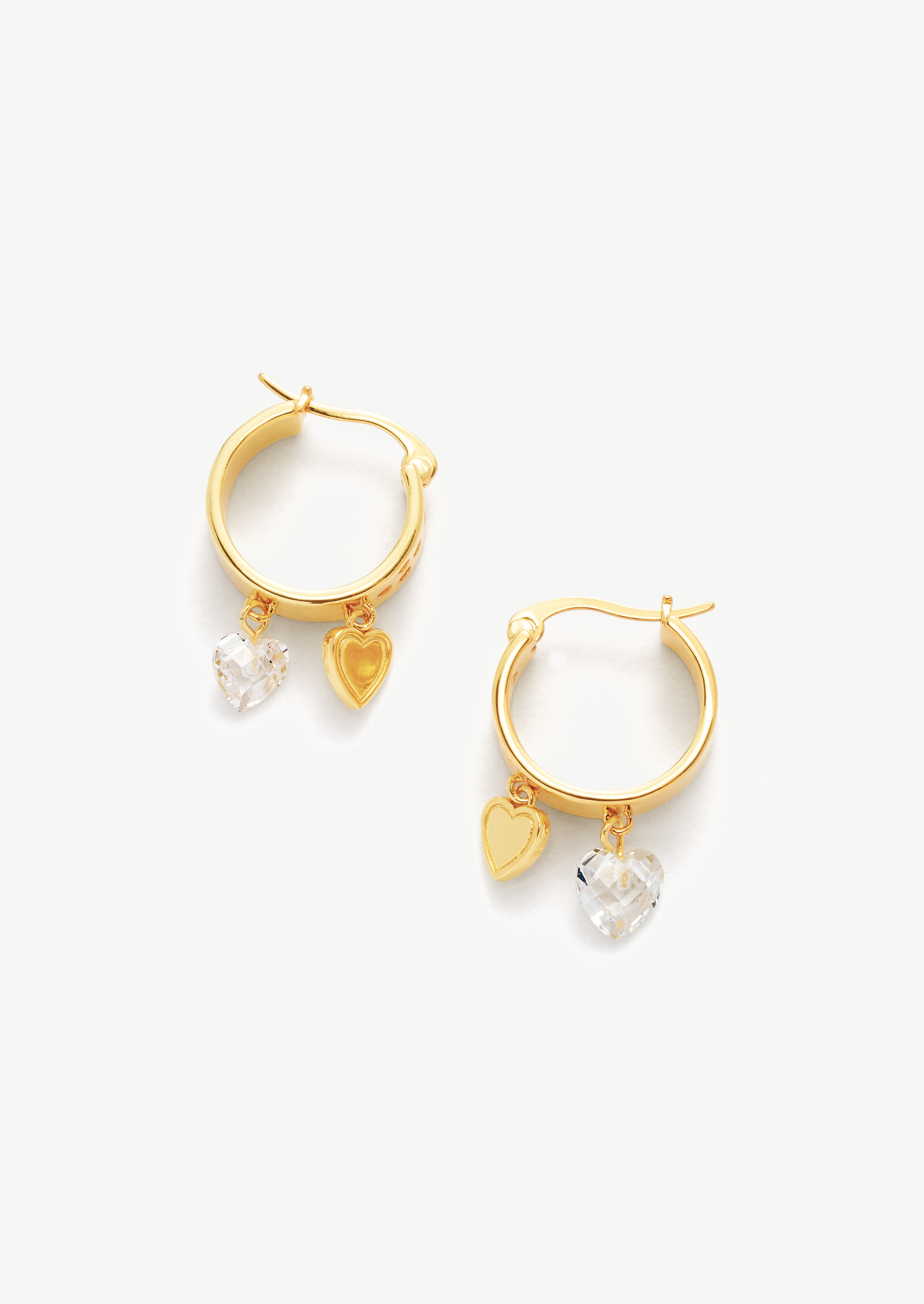 Duet Heart Hoop Earrings