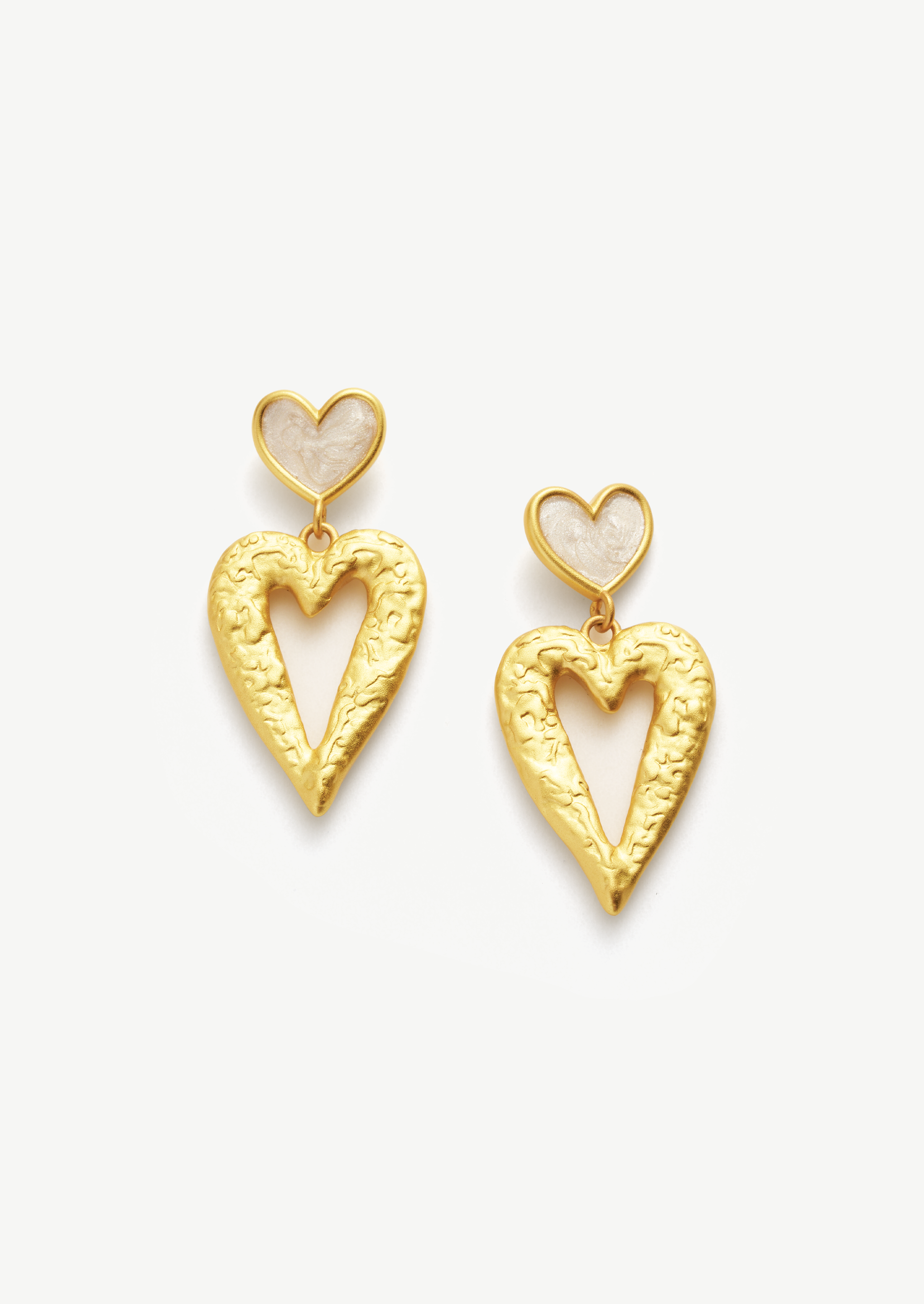 Hollow Heart Drop Earrings