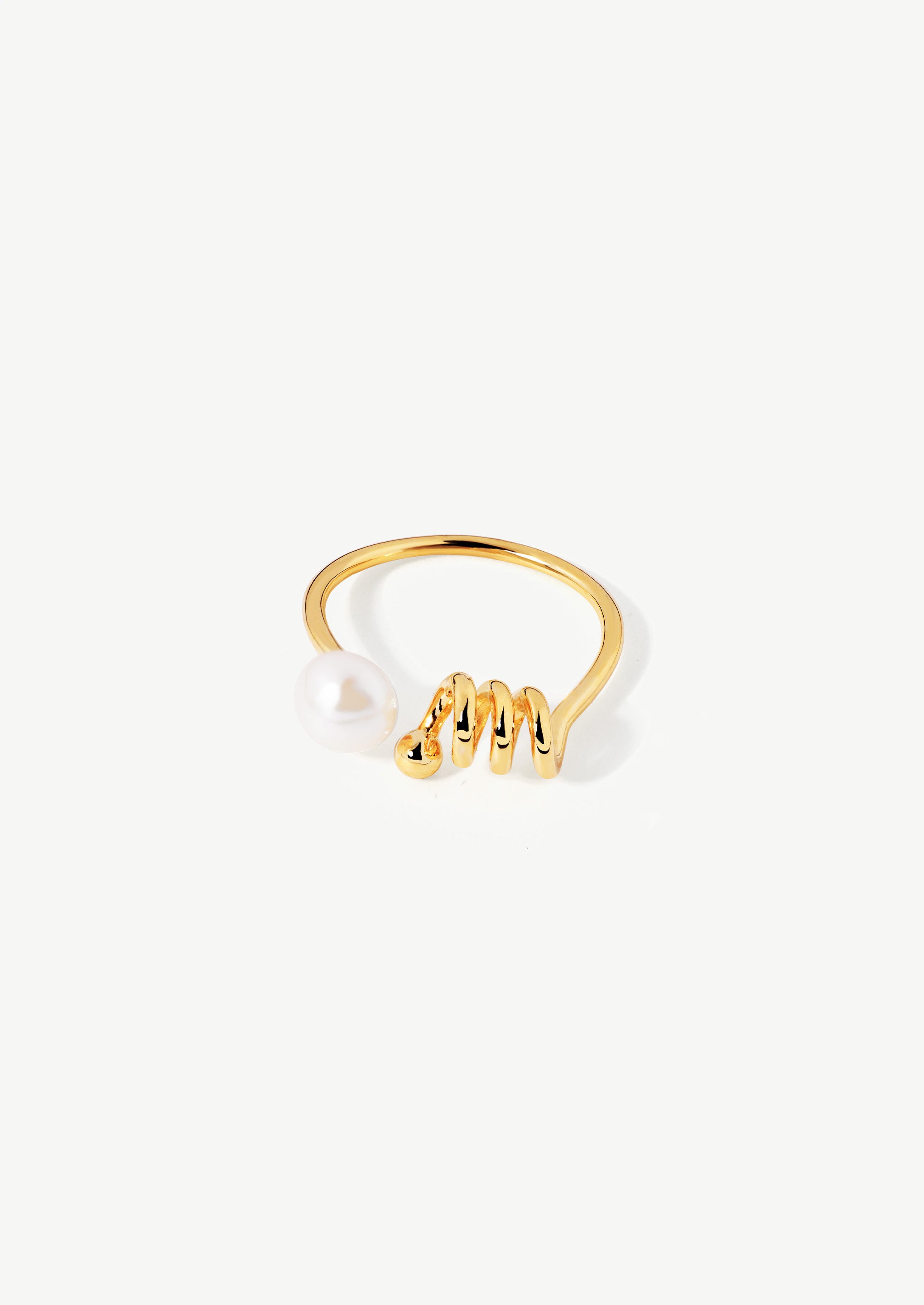 Spiral Pearl Ring