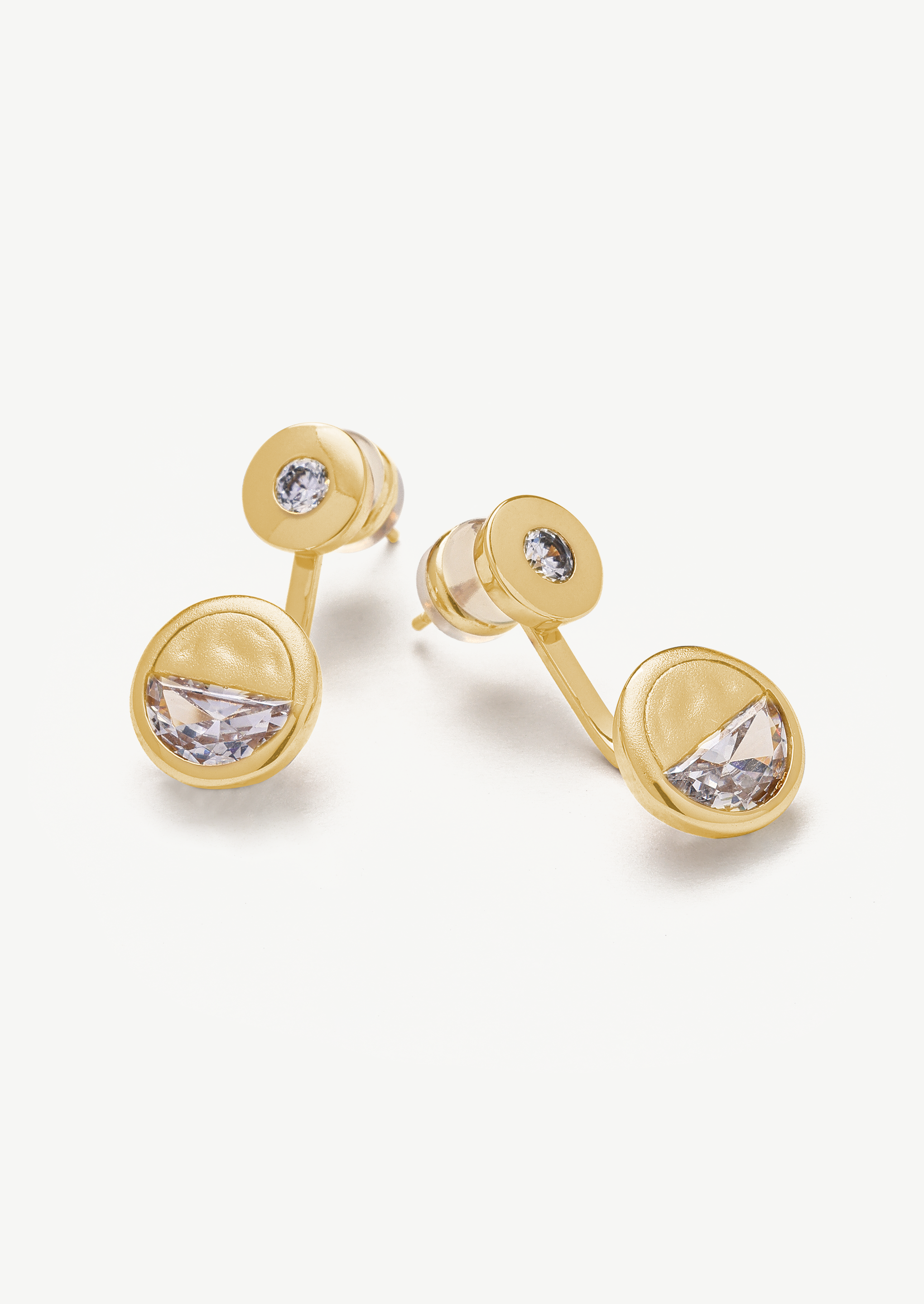 Half Moon Stud Earrings