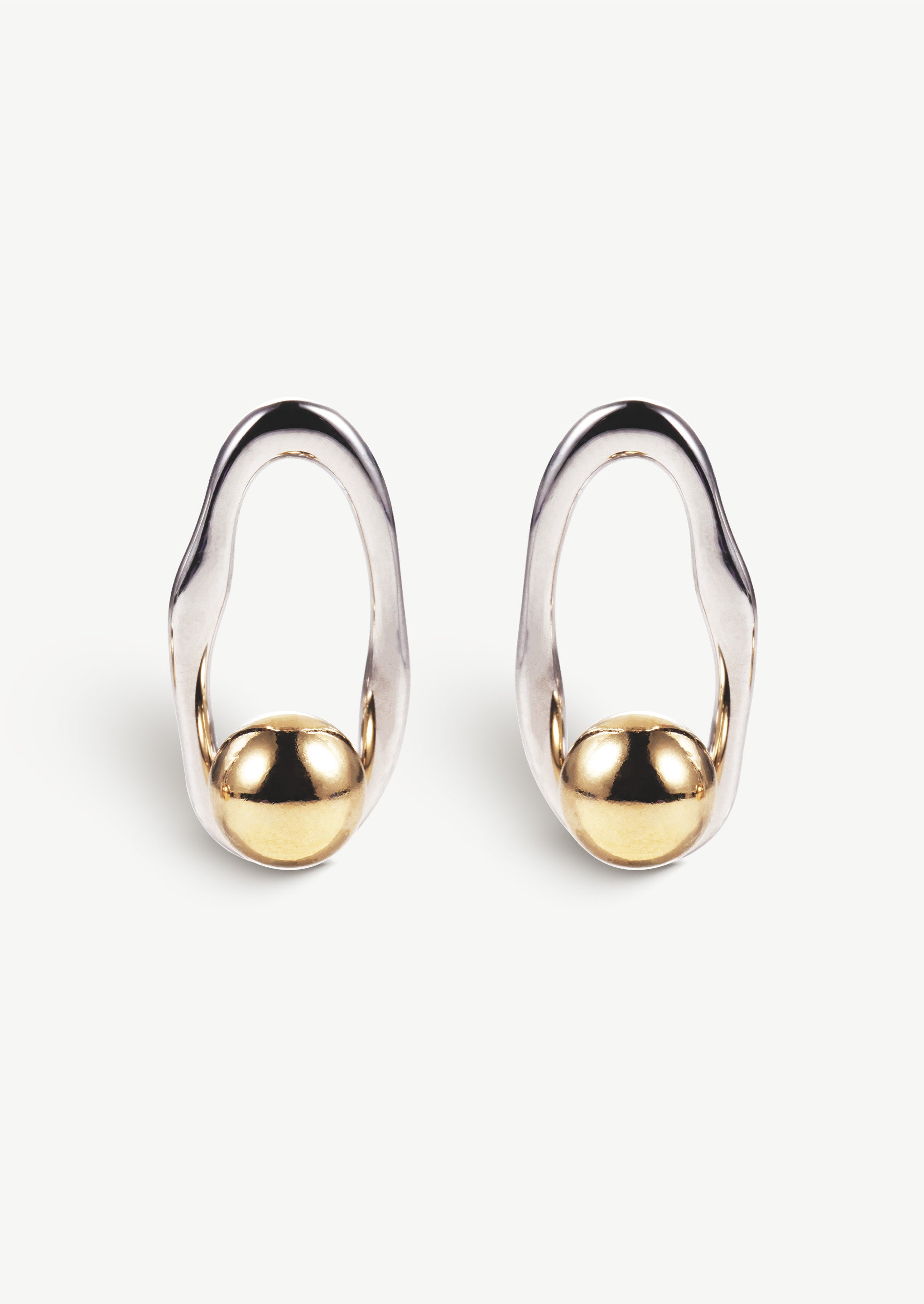 Two-Tone Hoop Earrings