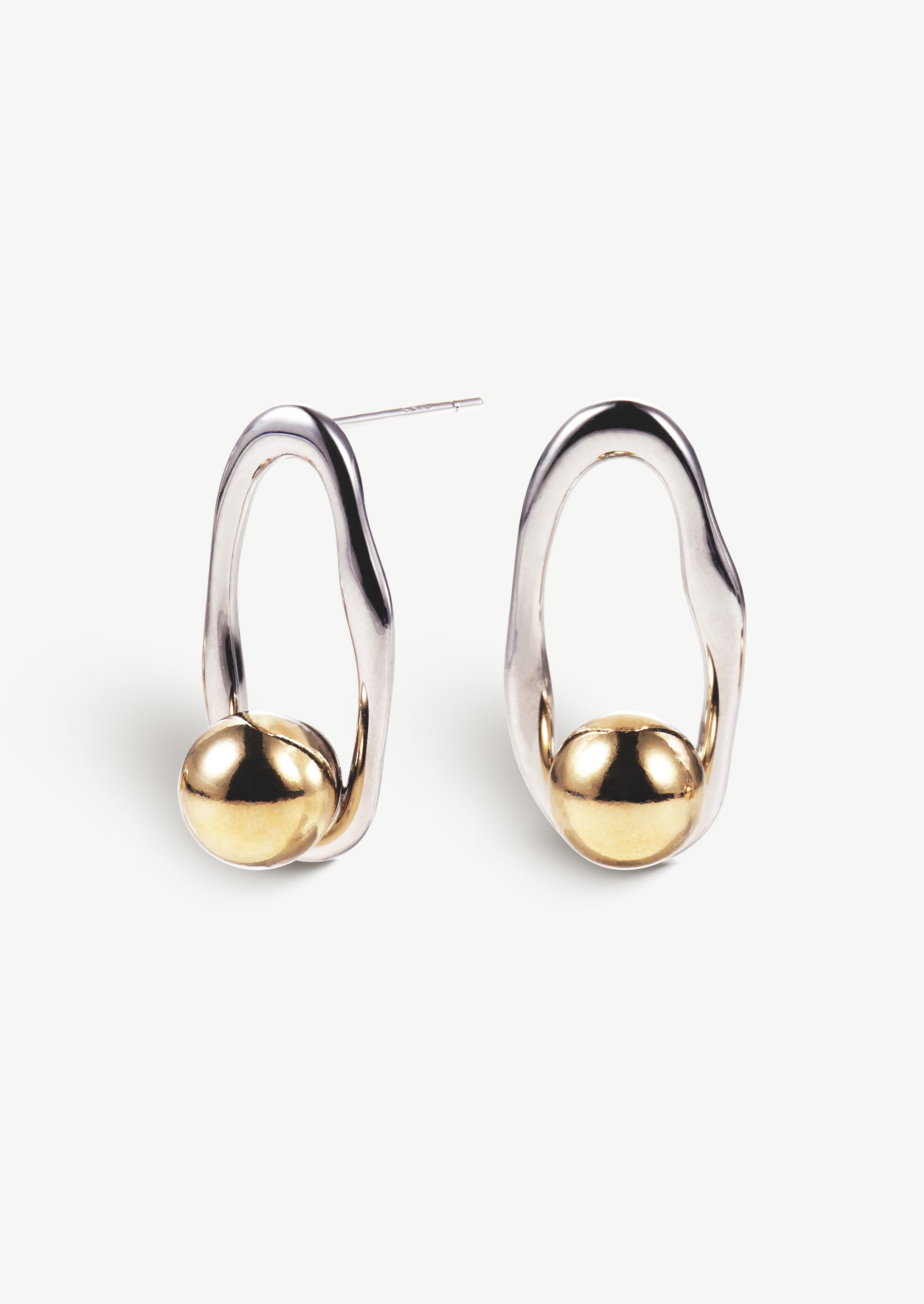 Two-Tone Hoop Earrings