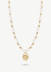 Flower Pearl Pendant Necklace