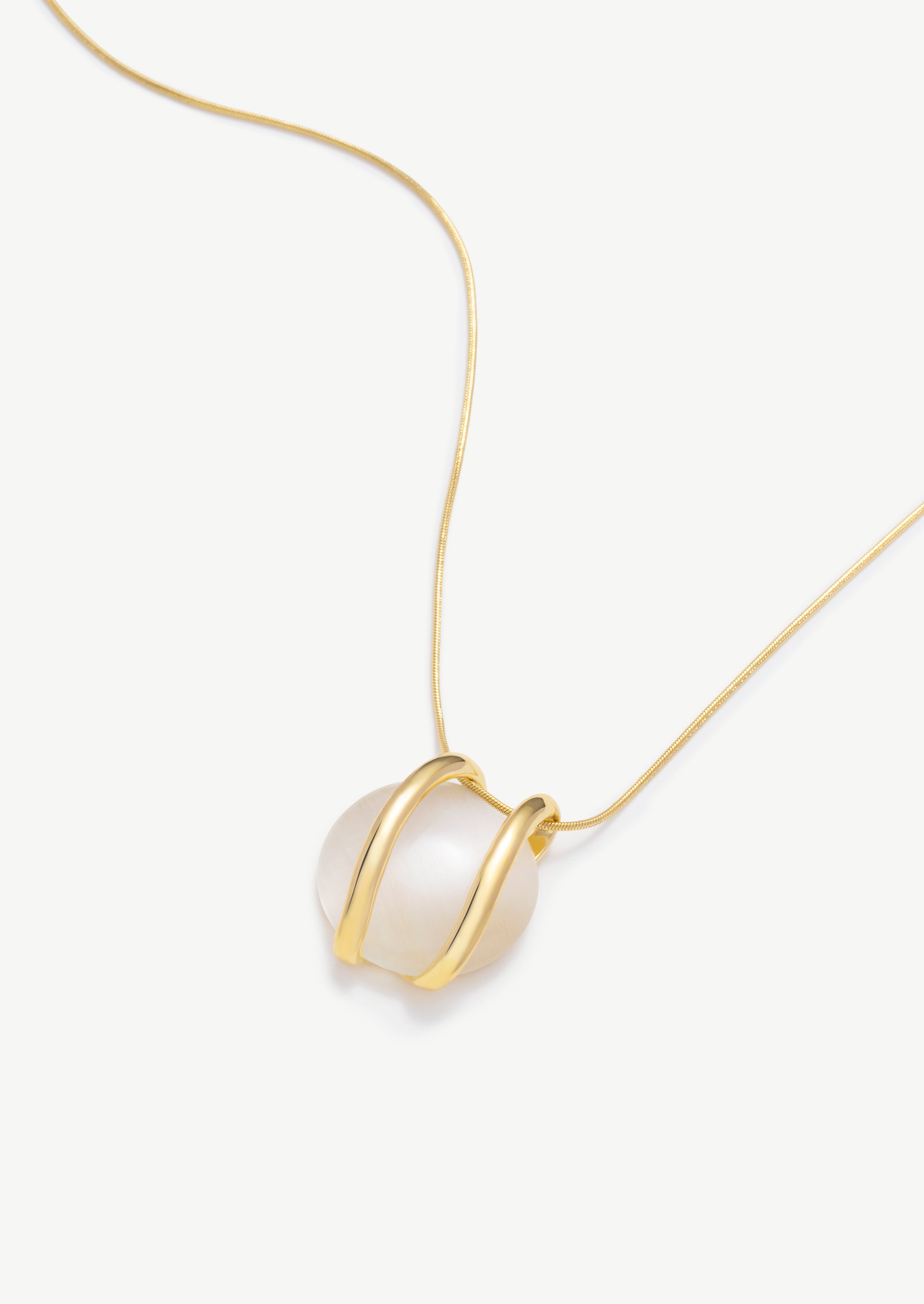 Orb Cradled Pendant Necklace
