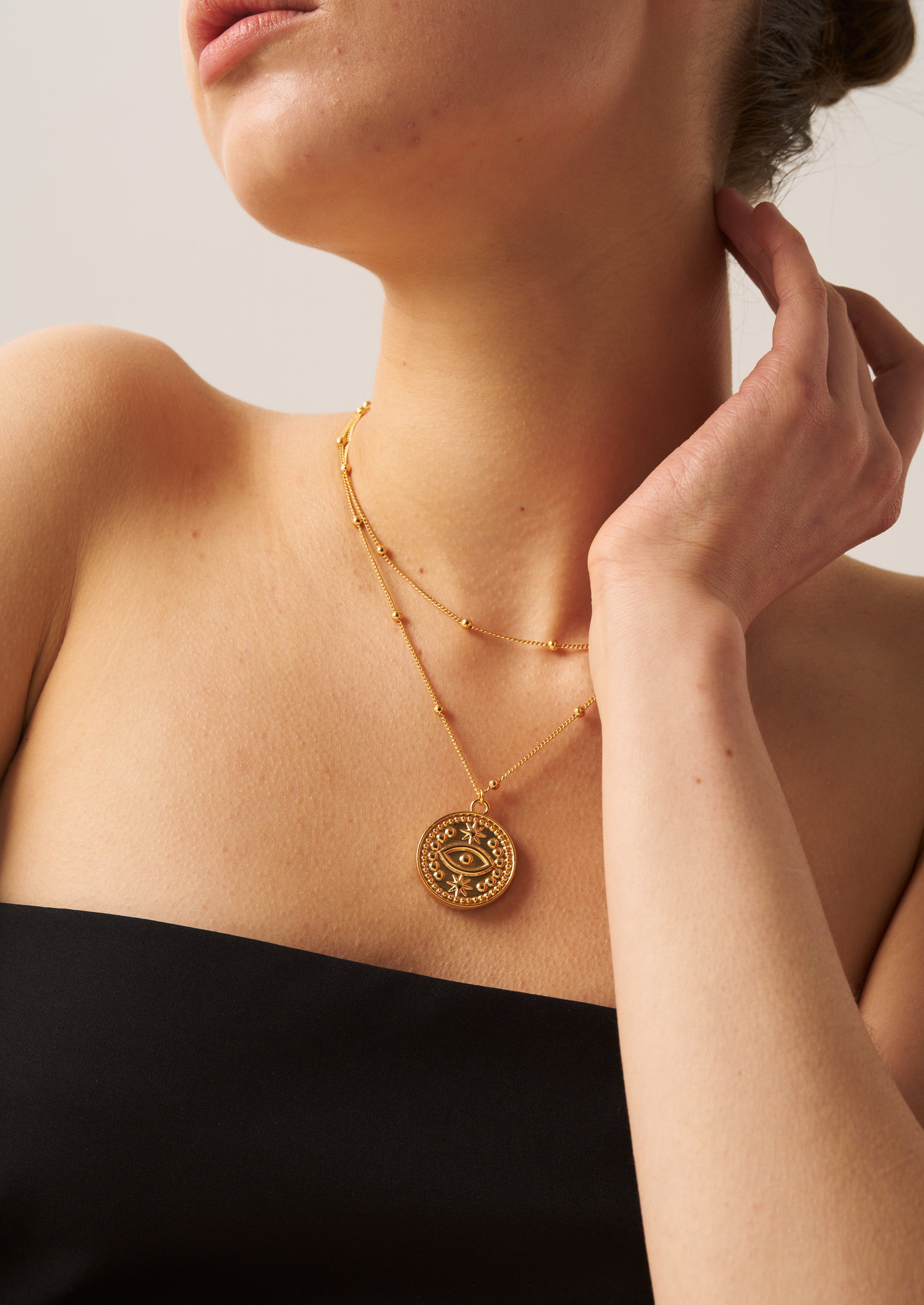 Evil Eye Coin Necklace