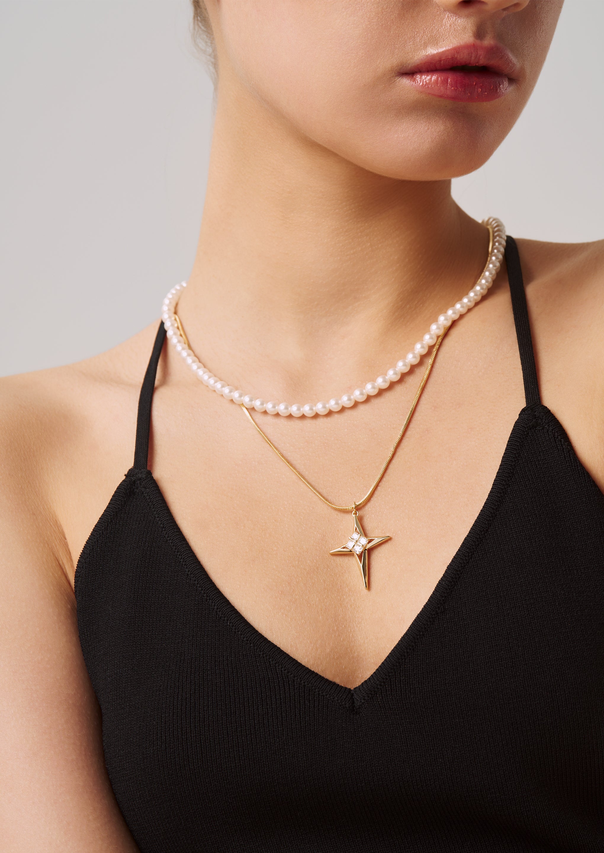 North Star Pearl Double Necklace