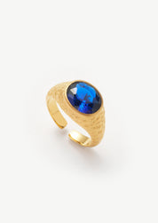 Oval Gemstone Chunky Ring