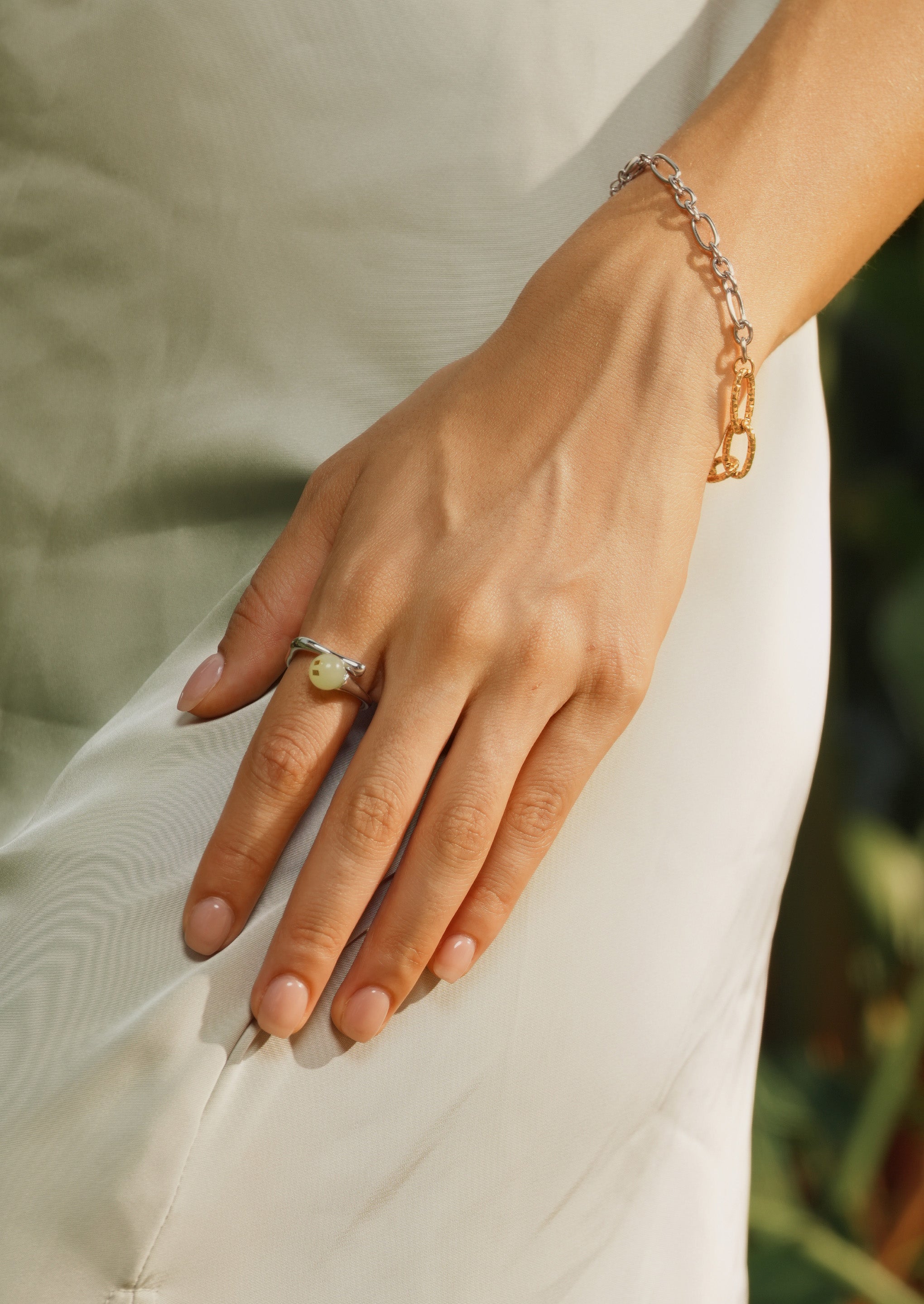 Offener Ring mit Kristall