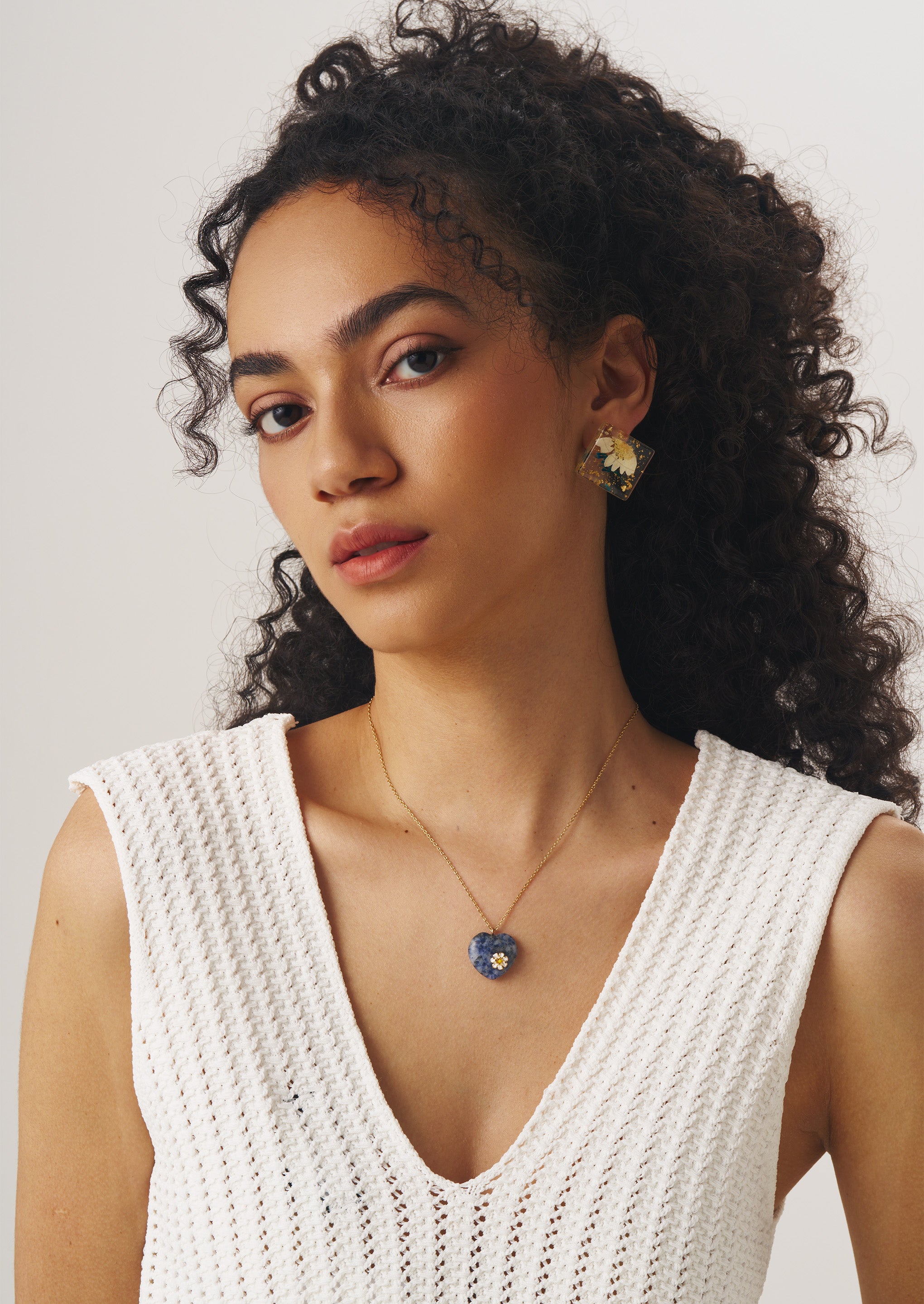 Blue Heart Pendant Necklace