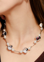 Pearl Stone Beaded Necklace