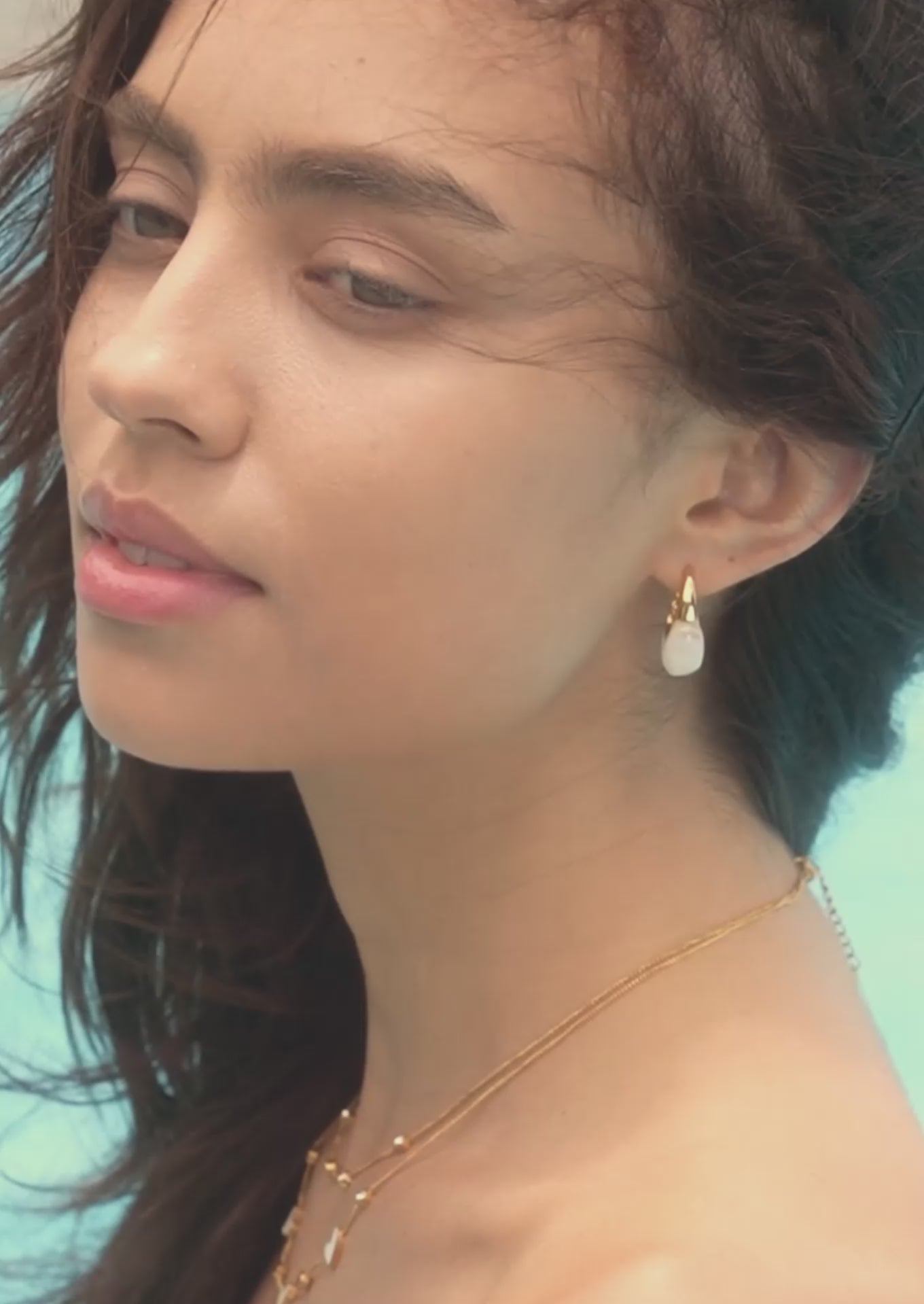 Waterdrop Hoop Earrings